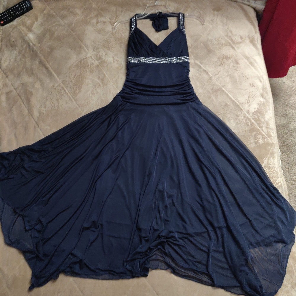Navy blue prom dress